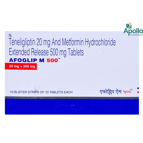 Afoglip M 500 Tablet | Uses, Side Effects, Price | Apollo Pharmacy