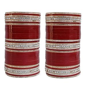 Buy Lucky Jewellery Bridal Bangle Set Wedding punjabi chuda Designer ...