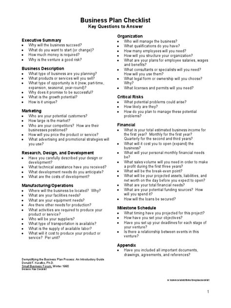 Business Plan Checklist 的图像结果