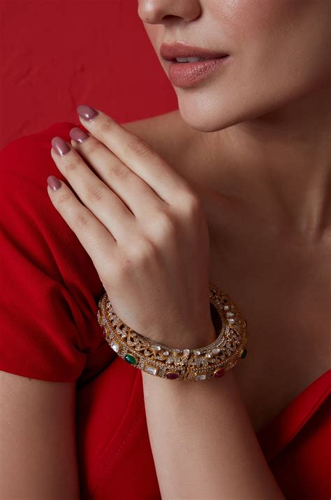Aashrita Multicolored Polki Bangle – Paisley Pop Shop