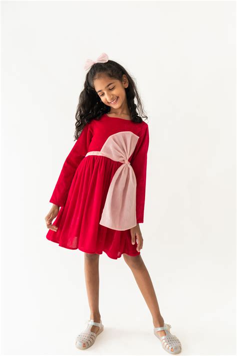 Pink Glitter bow dress – A Little Fable