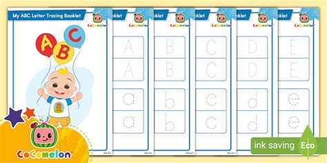 FREE! - CoComelon ABC Letter Tracing Booklet | EYLF | Twinkl
