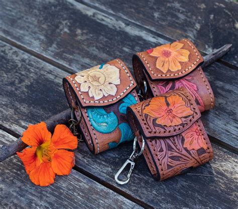 Buy Hand Tooled Leather AirPod Case, Genuine Leather Airpods Cover ...
