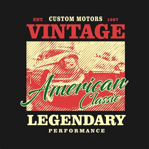 American classic graphic tshirt | Premium Vector