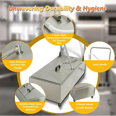 EasyRose Deep Fryer Filter Machine, Commercial Mobile Oil Filter Syste ...