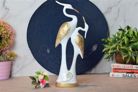 Buy Silpagrha Art&Craft Good Luck Swan Home Decor Showpiece, Idols ...