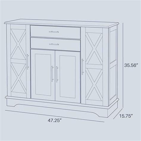 Wood Sideboard Buffet Storage Cabinet Console Sofa Table, Kitchen Dini