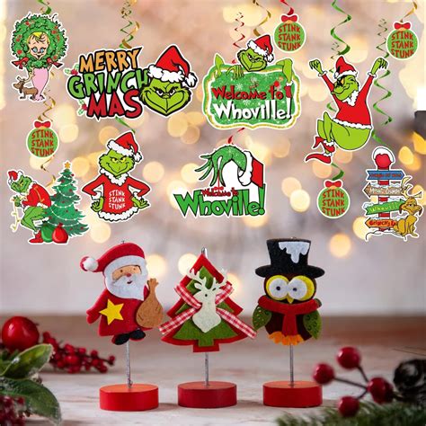 Buy 36 Pcs Whoville Christmas Decorations Hanging Swirls,NO-DIY ...