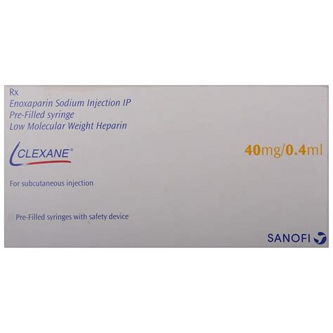 Clexane 40 - Pack of 0.4 ml Pre-Filled Syringe : Amazon.in: Health ...