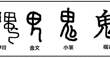 漢字の起源と成り立ち 「甲骨文字の秘密」: 漢字「鬼」の起源と由来：先人たちは、別の世界に住む死後の人間を「鬼」と考えていた