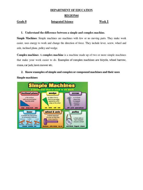 Image result for Science Grade 8 Class Simple Machine