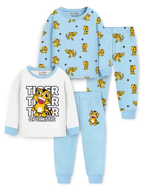 Trampoline Boys & Girls Printed T-Shirt With Pyjama Set Pack of 2