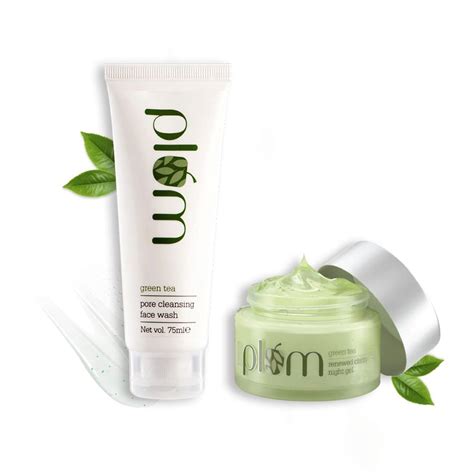 Plum Green Tea Night Routine Combo | Clarity Night Gel |Night Cream For ...