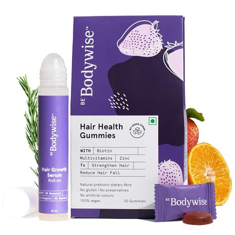 Buy Be Bodywise Hair Growth Pack | 30 Day Pack | Biotin Hair Gummies ...
