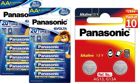 Panasonic Evolta AA Alkaline 1.5V Battery, 20 Times Longer Lasting Than ...