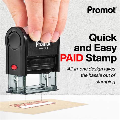 Buy Promot Paid Stamp Self Inking Stamp - Paid Stamp for Office ...