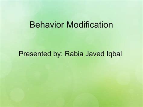Image result for Behavioral Modification