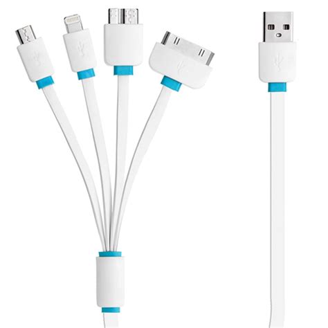 C Type USB 4 in 1 Multiple USB Charging Cable Adapter Connector with ...