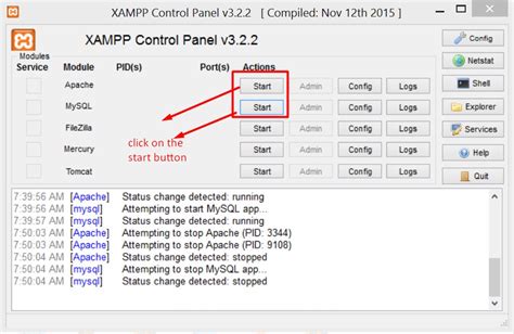 Image result for How to Create Database in Xampp Server