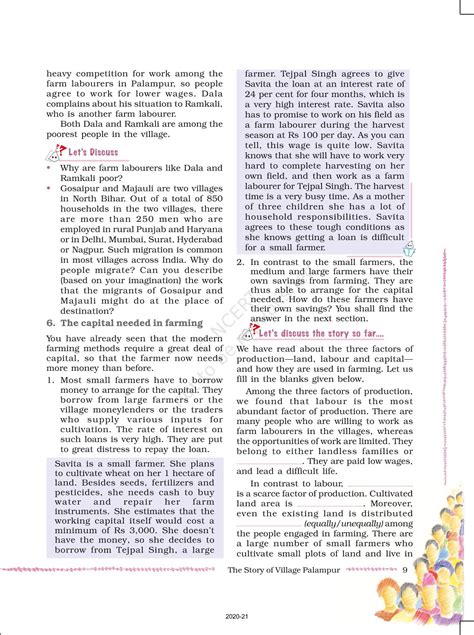 The Story Of Village Palampur - NCERT Book of Class 9 Economics