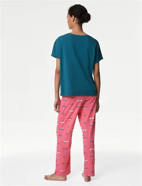 Buy Pure Cotton Printed Pyjama Set at Marks & Spencer
