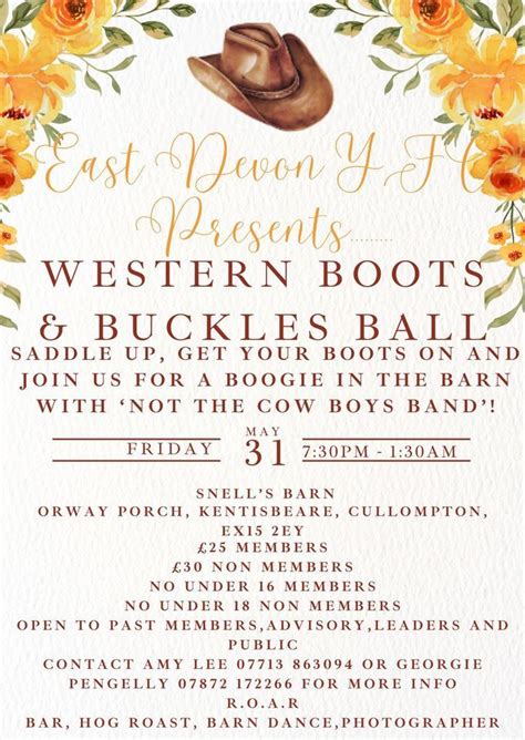 East Devon YFC Western Boots & Buckles Ball, Kentisbeare Village ...
