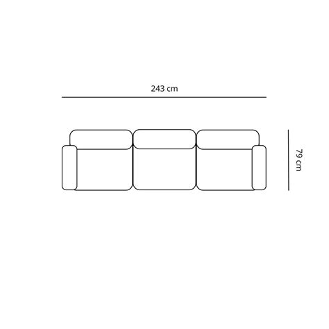 Emilia Modulsofa in Beige, 3 Module L: 243 x T: 79 x H: 72 cm ...