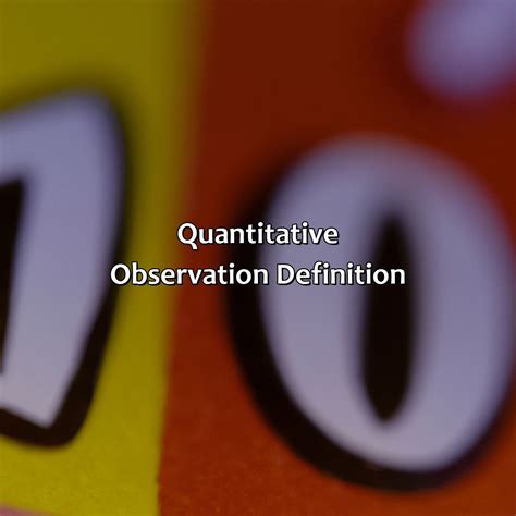 What Must Be Part Of A Quantitative Observation? A Change Of State A ...