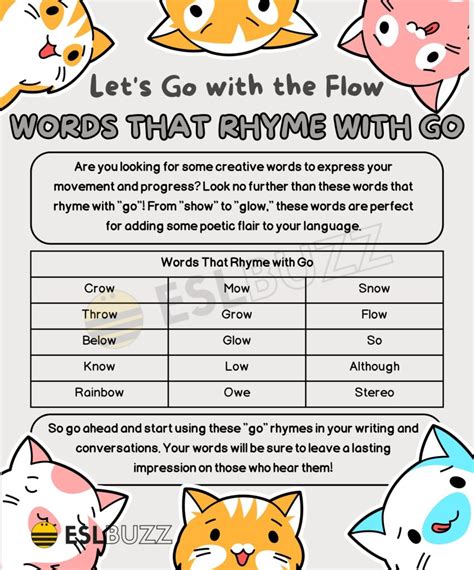 Words that Rhyme with Go to Master Your Rhyme Flows - ESLBUZZ
