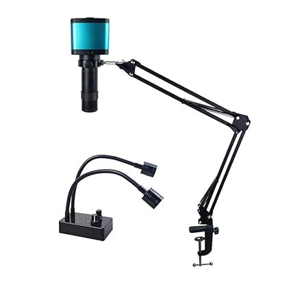 Adjustable Microscope Arm 130x Zoom C Mount Lens Camera Light, 48MP 4K ...