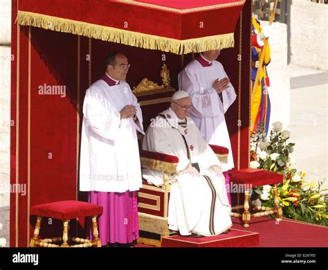 The inauguration of Pope Francis in St Peter's Square Featuring: Pope ...