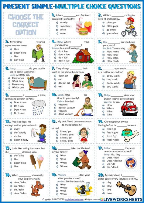Image result for Live Worksheets Present Simple