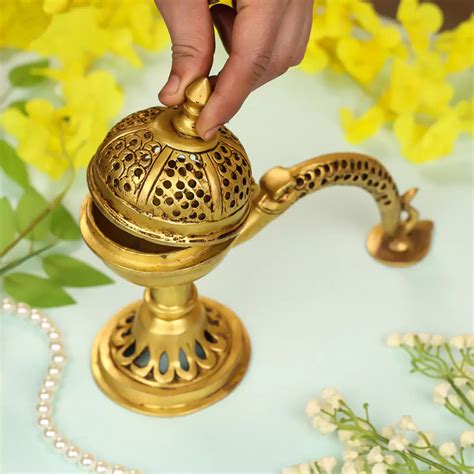 Buy Brass Handle Loban Dhoop Dani - Premium Incense Holder – Ethnic ...