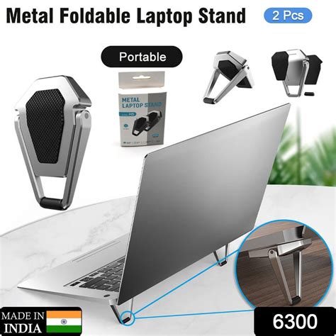 6300 Mini Premium Metal Folding Stand with Every Laptop Keyboard & Tab ...