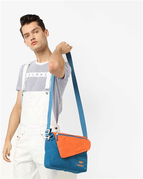 Buy Blue & Orange Wildcraft Printed Messenger Bag | AJIO