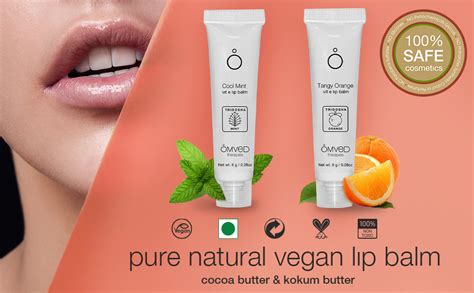 Omved Cool Mint Vitamin E Lip Balm - Natural and Vegan Lip Care, 8g / 0 ...
