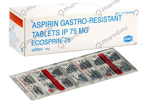 Ecosprin 75 MG Tablet (14): Uses, Side Effects, Price & Dosage | PharmEasy