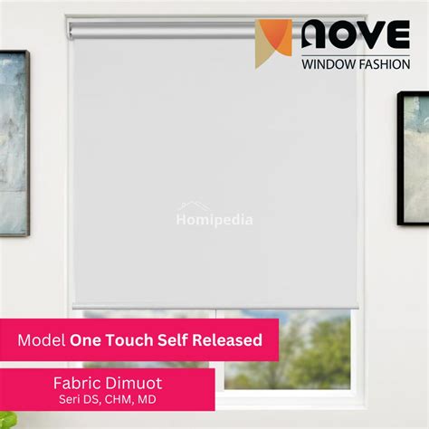 Roller Blinds Nove One Touch Self Released - Dimout Seri DS CHM MD
