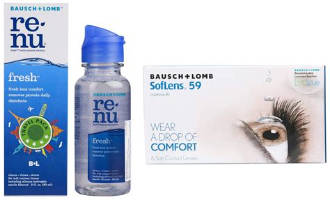 Bausch & Lomb Soflens 59 Monthly Contact Lens (-3.50, Clear, Pack of 6 ...