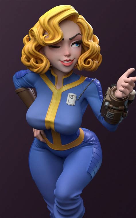 Vault Girl Fallout. SFW and NSFW Versions, 3D Printed Resin Figure ...