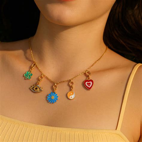Good Vibes Only Charm Set – Pack of 5 - Multi – Hair Drama Company