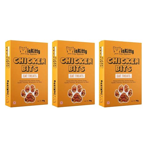 MisKitty Cat Treats, 100% Chicken, High Protein, Low Fat, Tasty Crunchy ...