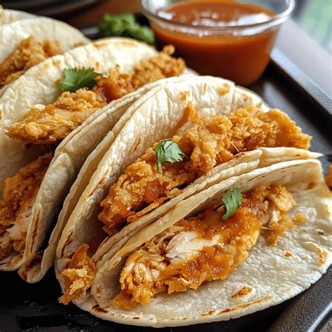 Crispy Chicken Tacos - Quicker Bites