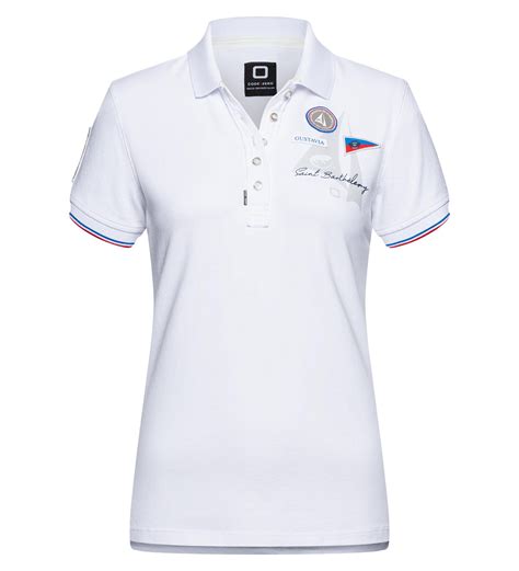 Saint-Barth Polo Shirt Women Coastal Racing White S | CODE-ZERO