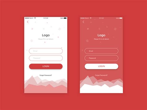 Login Signup | Android app design, Login design, Login page design