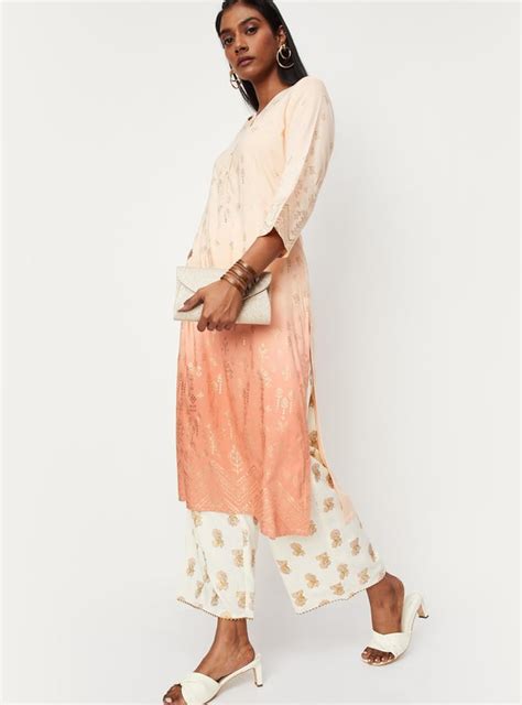 Buy Women Printed Round Neck Straight Kurta Online at just Rs. 999.0 ...