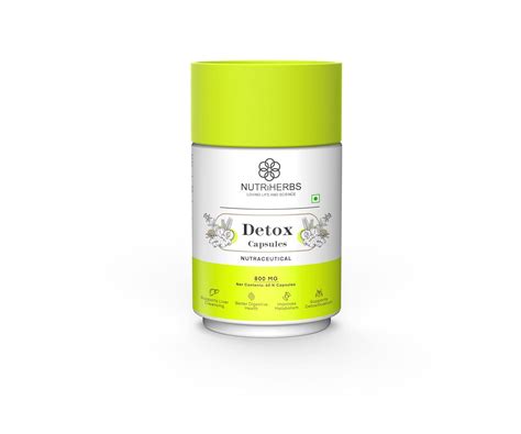 NUTRiHERBS Body Detox Capsules Helps Cleanses Toxins, Detoxifies the ...