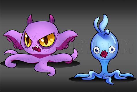 How To Draw Simple Scary Monsters, Step by Step, Drawing Guide, by Dawn ...