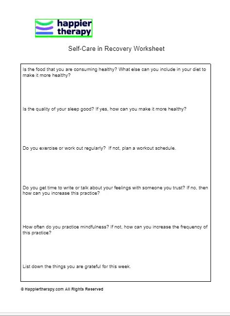 Image result for Your Recovery Tool Box Worksheet