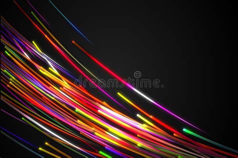 Rainbow Straight Diagonal Line Glow Dark Background Stock Illustration ...